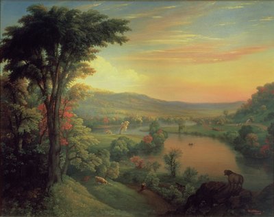 Pohled na Mohawk poblíž Little Falls, 1854 od Mannevillette Elihu Dearing Brown